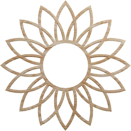 Ekena Millwork Daisy Wood Fretwork Pierced Ceiling Medallion, Red Oak, 16"OD x 5 5/8"ID x 1/4"T CMWP16X16X0250DARO
